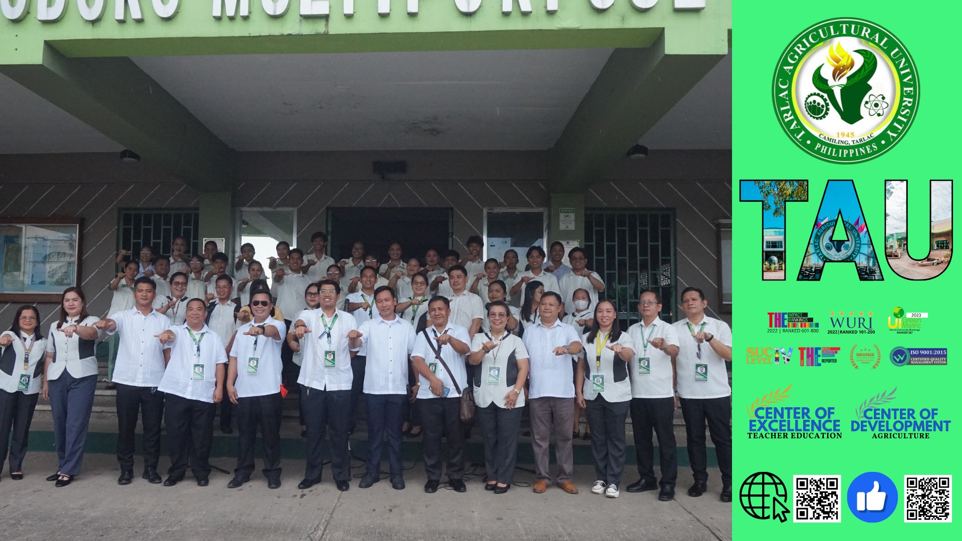 𝐂𝐀𝐏𝐓𝐔𝐑𝐄𝐃 𝐈𝐍 𝐋𝐄𝐍𝐒 | The Tarlac Agricultural University (TAU) community holds its inaugural flag raising ceremony for the month of October amid a drizzle in accordance with the Republict Act (RA) No. 8491, or the Flag and Heraldic Code of the Philippines, in front of the Gilberto O. Teodoro Multipurpose Center, 07 October